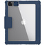 Nillkin - Tablethoes geschikt voor iPad Pro 12.9 2020 (12.9 Inch) - PU Leren Extreme Tri-Fold Book Case - iPad Pro 12.9 hoes met Camera protectie - iPad hoes Met Sleep/Wake-up Functie - Donker Blauw