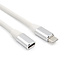 USB-C Verlengkabel - USB-C Kabel - Data en Laadkabel  - Ondersteunt 4K-beelden - 1 Meter - Zilver