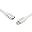 USB-C Verlengkabel - USB-C Kabel - Data en Laadkabel  - Ondersteunt 4K-beelden - 1 Meter - Zilver