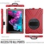 Tablet  Hoes geschikt voor Microsoft Surface Go 3 Cover - Hand Strap Armor Case met Surface Pen Houder - Rood