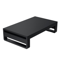 Case2go - Monitor Standaard -  Laptop Standaard - Ergonomische design - Monitor Verhoger - Aluminium - 36,5  x 22 x 9 CM - Zwart