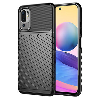 Case2go Case2go - Hoesje geschikt voor Xiaomi Redmi Note 10 5G - Schokbestendige TPU Back Cover - Zwart