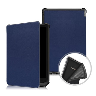 Case2go Case2go - E-reader hoesje voor PocketBook Touch HD 3 - Sleepcover - Auto/Wake functie - Magnetische sluiting - Donker Blauw