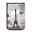 Case2go - E-reader hoesje voor PocketBook Touch HD 3 - Sleepcover - Auto/Wake functie - Magnetische sluiting - Eiffeltoren