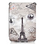 Case2go - E-reader hoesje voor PocketBook Touch HD 3 - Sleepcover - Auto/Wake functie - Magnetische sluiting - Eiffeltoren