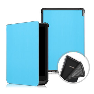 Case2go Case2go - E-reader hoesje voor PocketBook Touch Lux 5 - Sleepcover - Auto/Wake functie - Magnetische sluiting - Licht Blauw