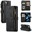 CaseMe - Telefoonhoesje geschikt voor iPhone 13 - Wallet Book Case met ritssluiting - Magneetsluiting - Zwart