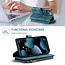 CaseMe - Telefoonhoesje geschikt voor iPhone 13 - Wallet Book Case met ritssluiting - Magneetsluiting - Blauw