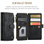 CaseMe - Telefoonhoesje geschikt voor iPhone 13 Mini - Wallet Book Case met ritssluiting - Magneetsluiting - Zwart