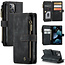 CaseMe - Telefoonhoesje geschikt voor iPhone 13 Mini - Wallet Book Case met ritssluiting - Magneetsluiting - Zwart