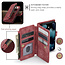 CaseMe - Telefoonhoesje geschikt voor iPhone 13 Mini - Wallet Book Case met ritssluiting - Magneetsluiting - Rood