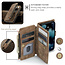 CaseMe - Telefoonhoesje geschikt voor iPhone 13 Mini - Wallet Book Case met ritssluiting - Magneetsluiting - Bruin