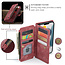 CaseMe - Telefoonhoesje geschikt voor iPhone 12 Pro Max - Wallet Book Case met ritssluiting - Magneetsluiting - Rood