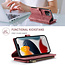 CaseMe - Telefoonhoesje geschikt voor iPhone 12 Pro Max - Wallet Book Case met ritssluiting - Magneetsluiting - Rood