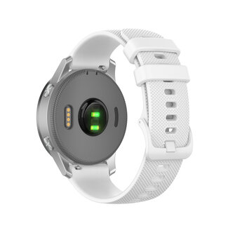 Case2go Case2go - Siliconen bandje geschikt voor Garmin Venu 2 / Vivoactive 4 / Garmin Active - Siliconen - 22 MM - Wit