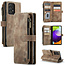 CaseMe - Telefoonhoesje geschikt voor Samsung Galaxy A32 5G - Wallet Book Case met ritssluiting - Magneetsluiting - Bruin