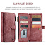 CaseMe - Telefoonhoesje geschikt voor Samsung Galaxy A72 - Wallet Book Case met ritssluiting - Magneetsluiting - Rood