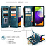 CaseMe - Telefoonhoesje geschikt voor Samsung Galaxy A72 - Wallet Book Case met ritssluiting - Magneetsluiting - Blauw