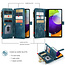 CaseMe - Telefoonhoesje geschikt voor Samsung Galaxy A52 5G / A52s 5G - Wallet Book Case met ritssluiting - Magneetsluiting - Blauw