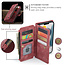 CaseMe - Telefoonhoesje geschikt voor iPhone 13 Pro Max - Wallet Book Case met ritssluiting - Magneetsluiting - Rood