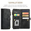 CaseMe - Telefoonhoesje geschikt voor iPhone 13 Pro - Wallet Book Case met ritssluiting - Magneetsluiting - Zwart