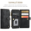 CaseMe - Telefoonhoesje geschikt voor iPhone 12 Mini - Wallet Book Case met ritssluiting - Magneetsluiting - Zwart