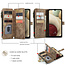 CaseMe - Telefoonhoesje geschikt voor Samsung Galaxy S21 FE - Wallet Book Case met ritssluiting - Magneetsluiting - Bruin