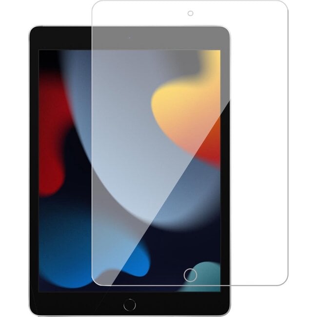 Case2go - Screenprotector geschikt voor Apple iPad 2021 - 10.2 Inch - Tempered Glass - Case Friendly - Tranparant