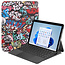 Case2go - Tablet Hoes geschikt voor Microsoft Surface Pro 8 - Tri-Fold Book Case - Graffiti