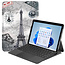 Case2go - Tablet Hoes geschikt voor Microsoft Surface Pro 8 - Tri-Fold Book Case - Eiffeltoren