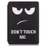 Case2go - Tablet Hoes geschikt voor Microsoft Surface Pro 8 - Tri-Fold Book Case - Don't Touch Me