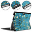 Case2go - Tablet Hoes geschikt voor Microsoft Surface Pro 8 - Tri-Fold Book Case - Witte Bloesem