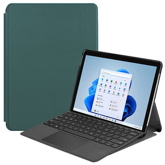 Case2go Case2go - Tablet Hoes geschikt voor Microsoft Surface Pro 8 - Tri-Fold Book Case - Donker Groen
