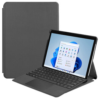 Case2go Case2go - Tablet Hoes geschikt voor Microsoft Surface Pro 8 - Tri-Fold Book Case - Grijs