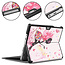 Case2go - Tablet Hoes geschikt voor de Microsoft Surface Go 3 - Tri-Fold Book Case - Flower fairy