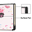 Case2go - Tablet Hoes geschikt voor de Microsoft Surface Go 3 - Tri-Fold Book Case - Flower fairy