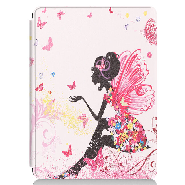 Case2go - Tablet Hoes geschikt voor de Microsoft Surface Go 3 - Tri-Fold Book Case - Flower fairy