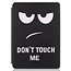 Case2go - Tablet Hoes geschikt voor de Microsoft Surface Go 3 - Tri-Fold Book Case - Don't touch me