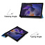 Tablet hoes geschikt voor Samsung Galaxy Tab A8 (2022 &amp; 2021) tri-fold hoes met auto/wake functie - 10.5 inch - Licht Blauw