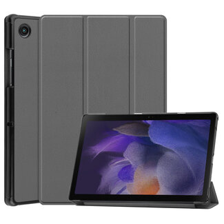 Case2go Tablet hoes geschikt voor Samsung Galaxy Tab A8 (2022 &amp; 2021) tri-fold hoes met auto/wake functie - 10.5 inch - Grijs