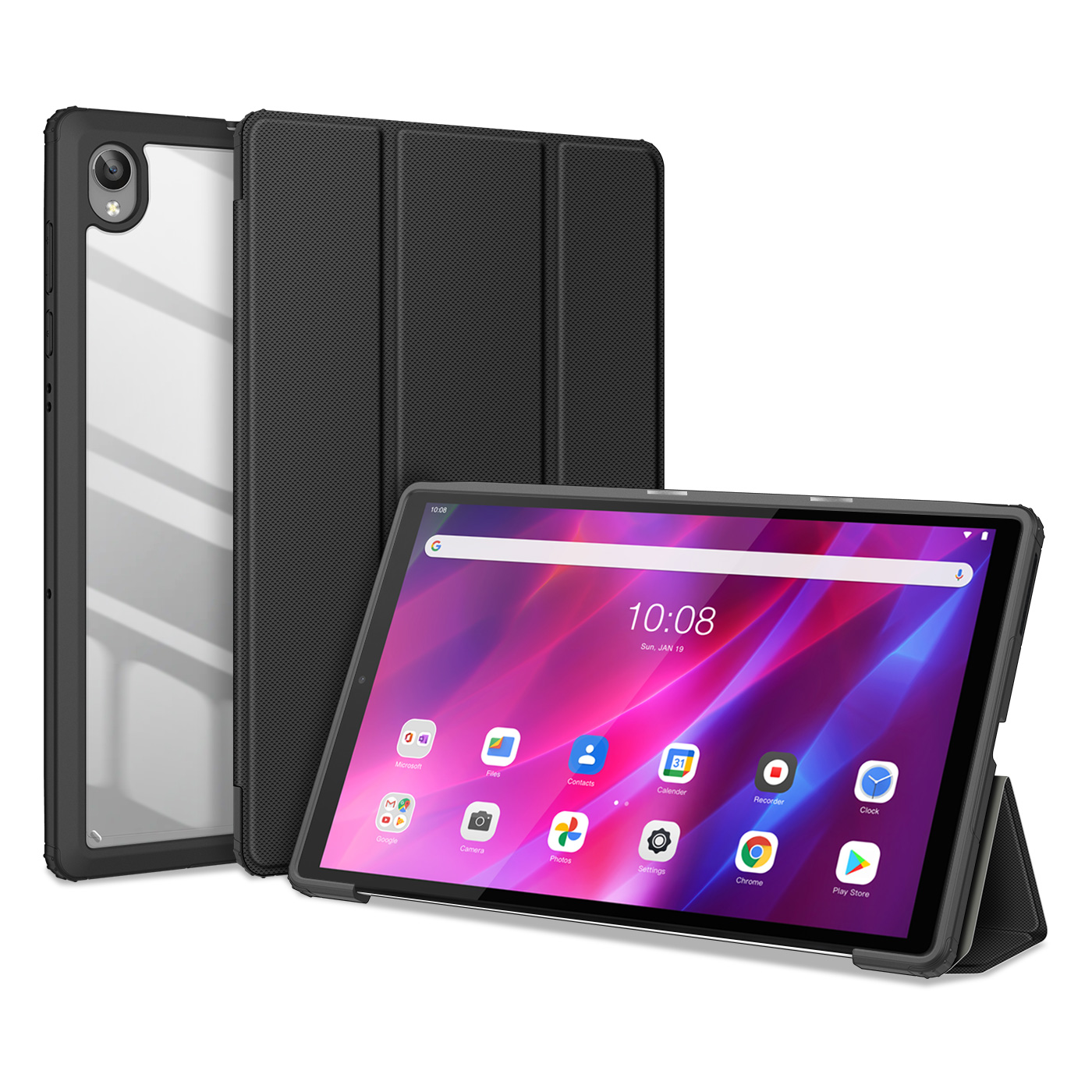 Dux Ducis - Tablet Hoes geschikt voor Lenovo Tab K10 / M10 Plus - 10.3 inch - Toby Series case - Zwart afbeelding