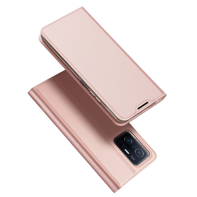 Telefoonhoesje geschikt voor Xiaomi 11T/11T Pro - Dux Ducis Skin Pro Book Case - Roze