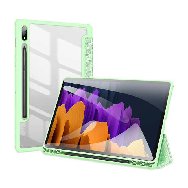 Dux Ducis - Tablet hoes geschikt voor Samsung Galaxy Tab S7 - Toby Serie - Tri-Fold Book Case - Groen