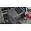 LMP - Ergonomische laptop standaard + aansluitbare USB-C Hub - Laptophouder - Geschikt voor 12 tot 17 inch - Aluminium - Zwart