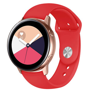 Case2go Case2go - Bandje geschikt voor de Samsung Galaxy Active2 / Gear S2 Classic en Gear Sport - Siliconen Smartwatchbandje - 42 MM - Rood