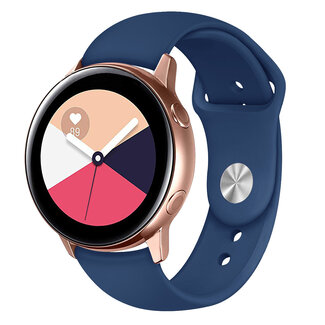 Case2go Case2go - Bandje geschikt voor de Samsung Galaxy Active2 / Gear S2 Classic en Gear Sport - Siliconen Smartwatchbandje - 42 MM - Donker Blauw