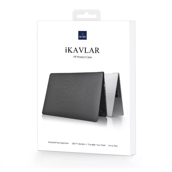 WIWU - Cover geschikt voor MacBook Air 13.3  - iKavlar - Zwart