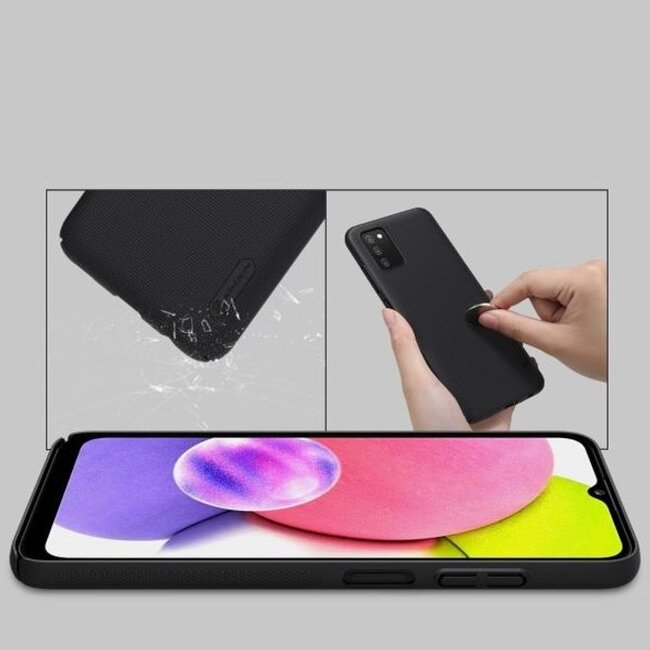 Nillkin Super Frosted Shield Hoesje geschikt voor Galaxy A03S Hoesje Rood