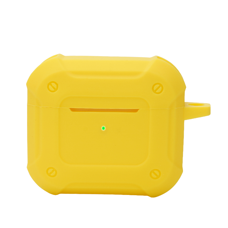 Case2go - Hoesje geschikt voor Apple Airpods Pro - Geel afbeelding