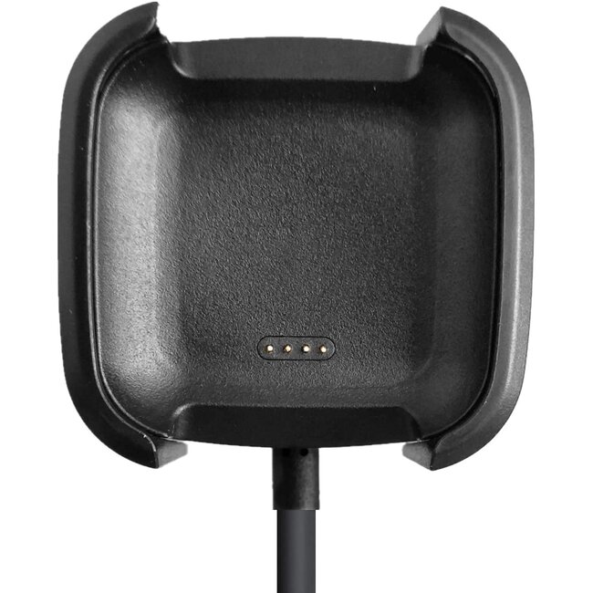Case2go - Oplaadkabel geschikt voor Fitbit Versa 2 - USB-oplaadstation - dock - 1.0 meter - Zwart